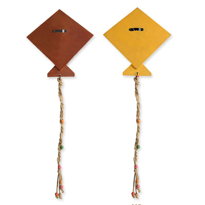 Kite Pals' Hand-Painted Key Holder In Pine Wood (Set of 2)