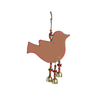 'The Robin Twins' Handmade & Hand-painted Decorative Wall Hanging In Terracotta (Set of 2)