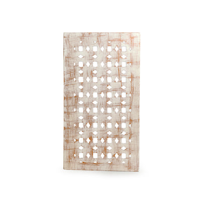 'White Tessellations' Handcrafted Wall Decor In Recycled Wood (18 Inch)