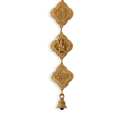 Shree Ganeshaye Namah' Wall Décor Brass Wall Hanging (Hand-Etched | 0.3Kg)
