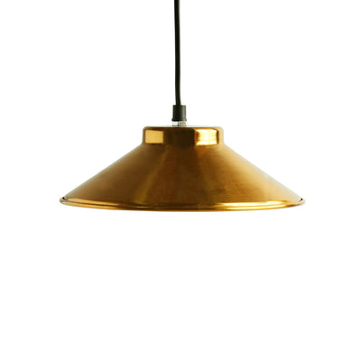 ExclusiveLane 'Modern Elevated Disk' Handcrafted Hanging Pendant Lamp Shade In Iron (2.8 Inch, Conical, Golden)
