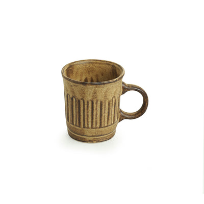 Sea Shore Sips' Handcrafted Ceramic Tea & Coffee Mugs (Set of 2 | 340 ML | Microwave Safe)