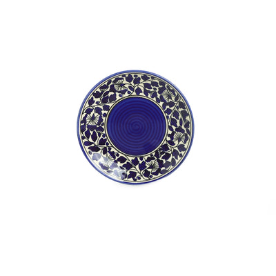 Badamwari Bagheecha-2' Hand-painted Ceramic Side/Quarter Plates (Set of 6 | Microwave Safe)