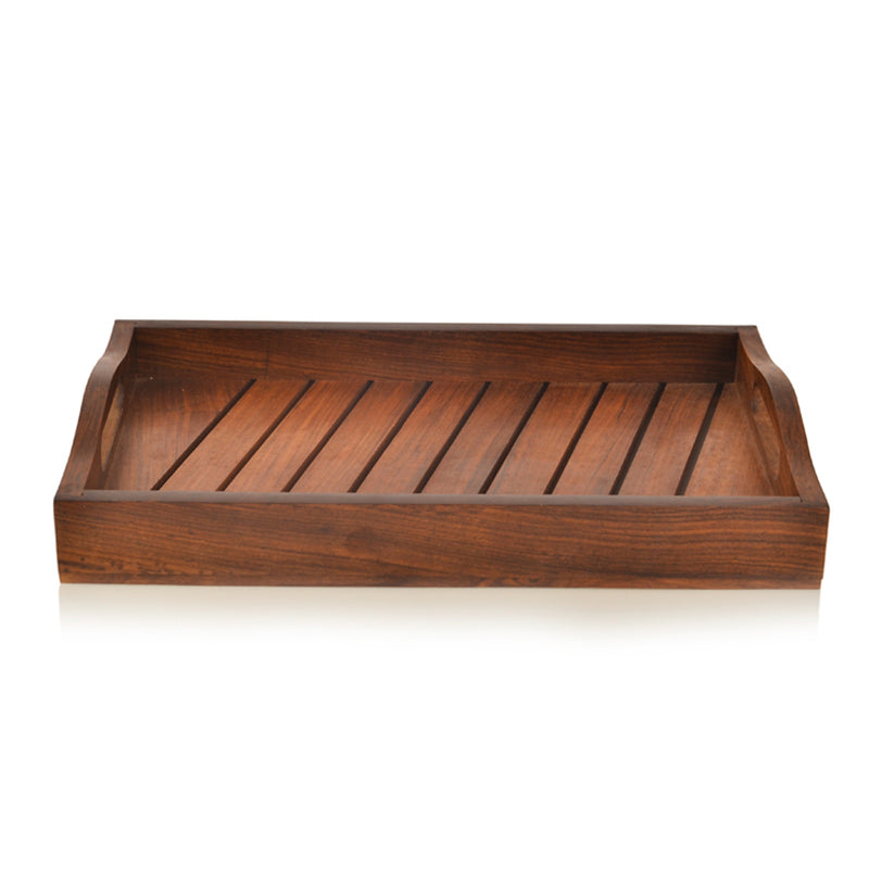 Sheesham Wooden Tray In Brown
