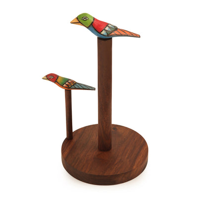 Bird Collection' Brown Elegant Napkin Holder In Sheesham Wood'