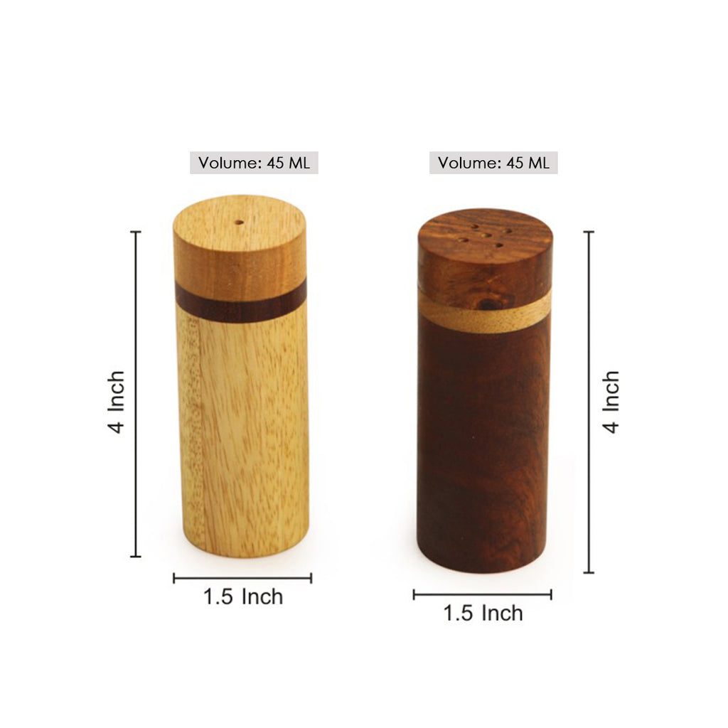Elegant Salt & Pepper Shaker In Brown