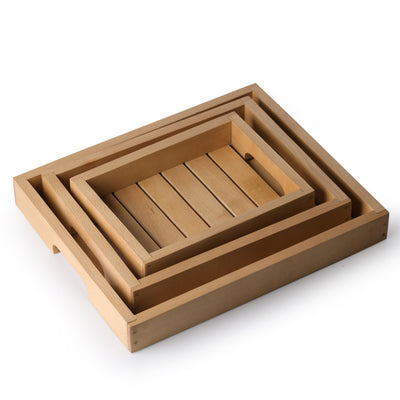Handcrafted Sheesham Wooden Tray in Brown