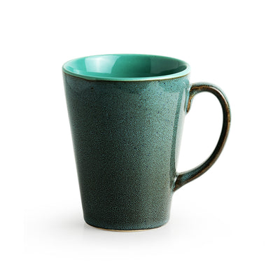 'Blues Of Sky' Studio Pottery Glazed Coffee Mugs In Ceramic (Set Of 2)