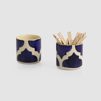 'Toothpick Stands' Handpainted in Ceramic Toothpick Holder Set