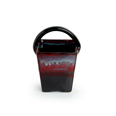 'Bucket of Lava' Hand Glazed Studio Pottery Ceramic Cutlery Holder