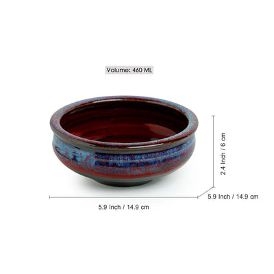 'Dusk of the Day' Hand Glazed Studio Pottery Ceramic Serving Bowls (Set Of 2)