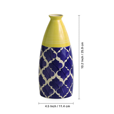 'The Big-Neck Vase' Handpainted in Ceramic (10 Inch)
