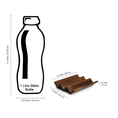 'Zig-Zag Organiser' Handcrafted Pen Stand In Sheesham Wood