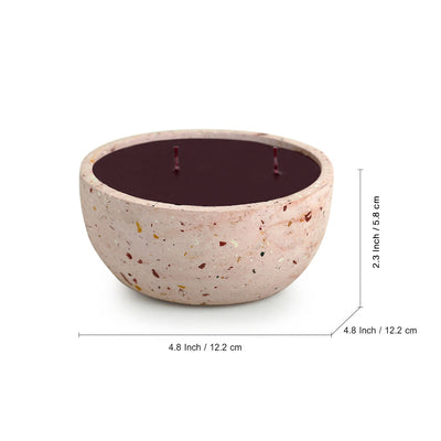 'The Pinky Poem' Scented Wax Candle In Terrazzo & Concrete
