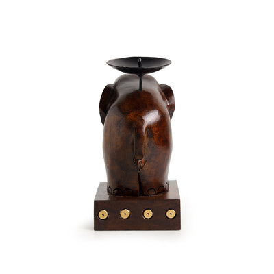 Rising Trunk' Hand Carved Table Tea Light & Candle Holder (6.2 Inch)