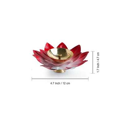 Jugnu Lotus' Iron Tea Light Holder (Set of 2)