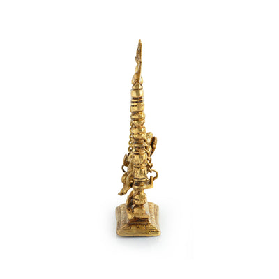 Swinging Ganesha'  Brass Showpiece (Hand-Etched | 1.3 Kg)