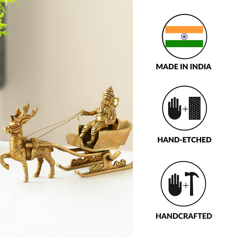 Chariot Brass Ganesha&