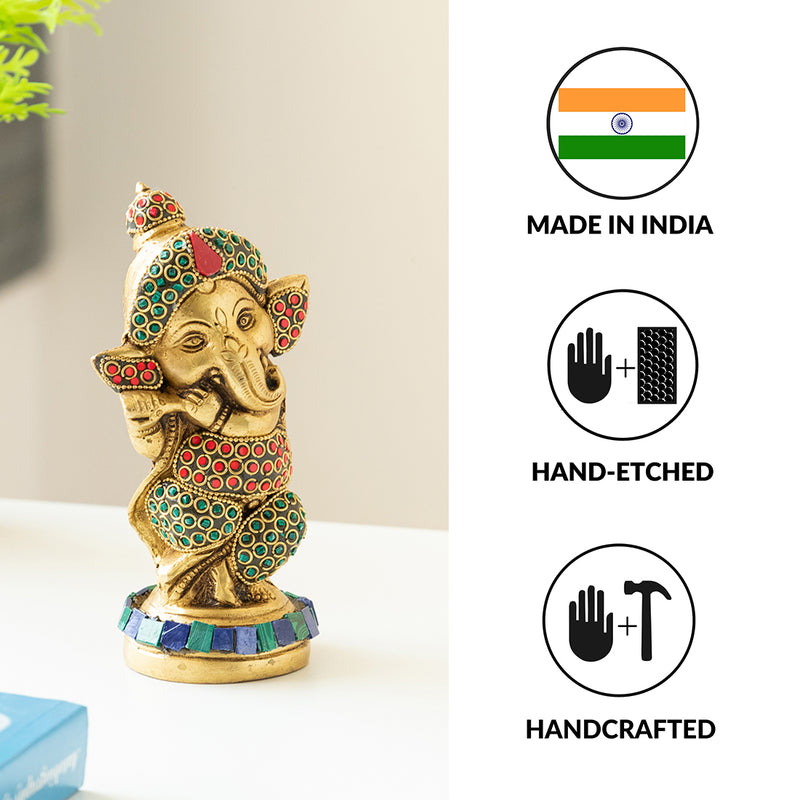 Englighted Brass Ganesha&