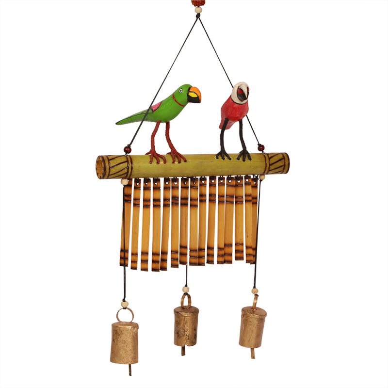 Bird Collection Wooden Hand Painted Decorative Wind Chime