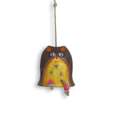 'Owl Shaped' Decorative Hanging In Terracotta