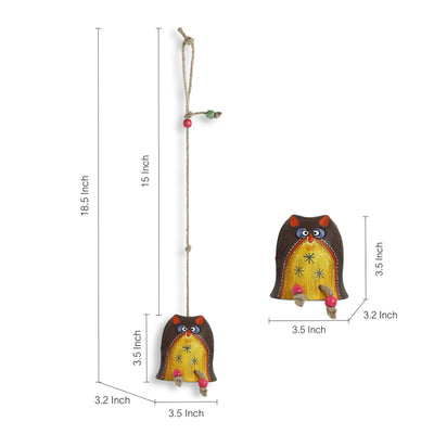 'Owl Shaped' Decorative Hanging In Terracotta