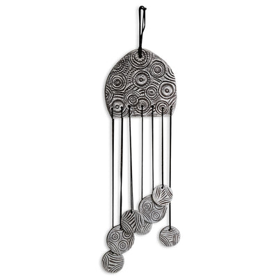 Ocean Breeze' Handmade & Hand-Painted Garden Decorative Hanging & Wind Chime In Terracotta