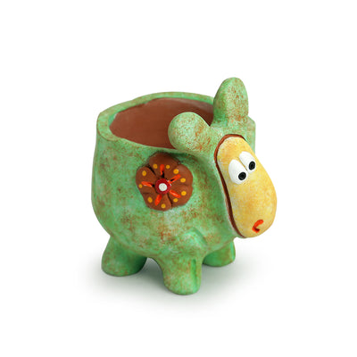 'Curios Sheep' Handmade & Hand-painted Planter Pot In Terracotta (6 Inch)