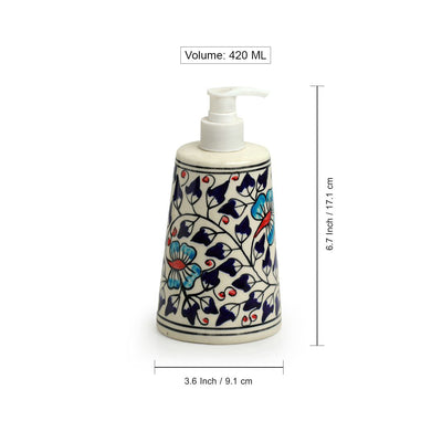 Floral Feels' Hand-painted Bathroom Accessory Set In Ceramic (Liquid Soap Dispenser | Toothbrush Holder | Soap Tray)