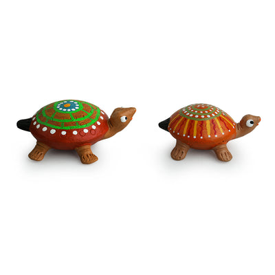 'Squirtle-Turtle' Handmade Garden Decorative Showpiece In Terracotta