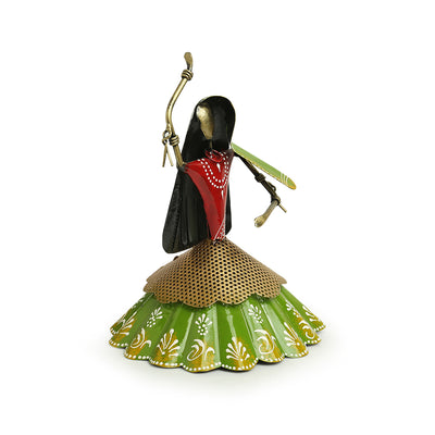 Rajasthani Kalbeliya Dance Girl' Hand-painted Decorative Showpiece (10 Inch | Iron)