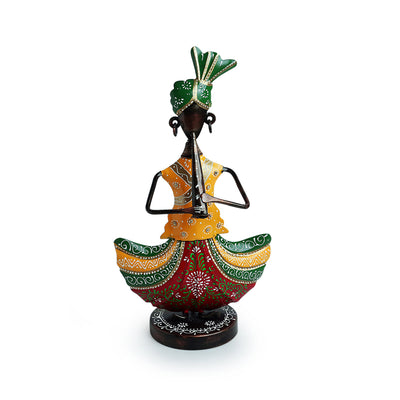 Bansuriwala Folk Artist' Handpainted Decorative Showpiece (Iron | 13 Inch)