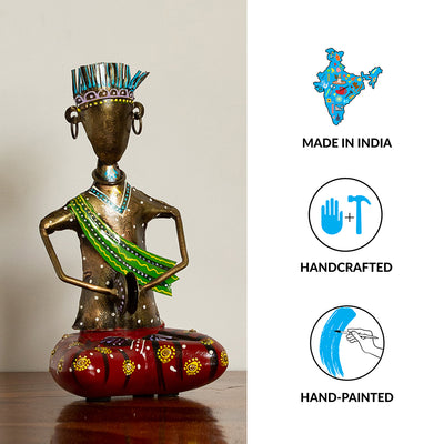 Manjirawala Folk Artist' Handpainted Decorative Showpiece (Iron | 9 inch)