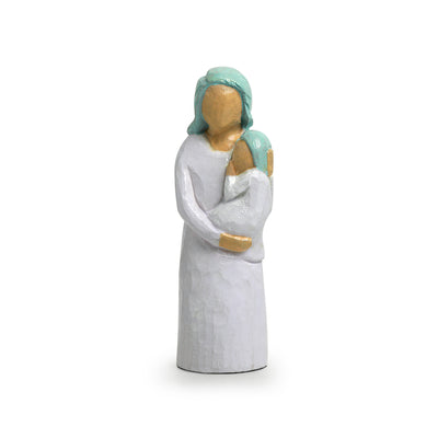 'Pure Love' Hand-Carved & Hand-Painted Wood Figurine Showpiece