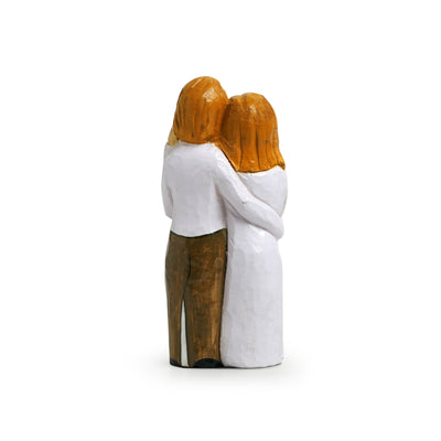 'Familyhood Memories' Hand-Carved & Hand-Painted Wood Figurine Showpiece