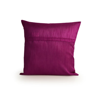 Pink Palace Hand Blocked' Cushion Cover In Silk