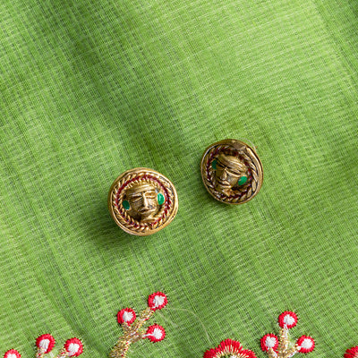 Tribal Dhokra Pair' Bohemian Earrings Handmade In Dhokra Art (Brass | 1 Inch)