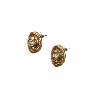 Tribal Dhokra Pair' Bohemian Earrings Handmade In Dhokra Art (Brass | 1 Inch)