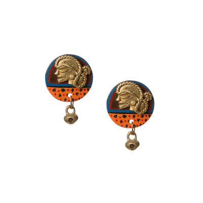 Tribal Dhokra Women' Bohemian Earrings Handmade In Dhokra Art (Brass | Coconut Shell | 1.5 Inch)