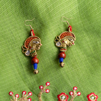 Tribal Dhokra Girls' Bohemian Earrings Handmade In Dhokra Art (Brass | 3.5 Inch)