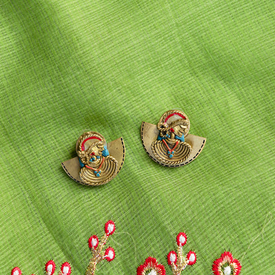 Tribal Dhokra Women' Bohemian Earrings Handmade In Dhokra Art (Brass | 1.4 Inch)
