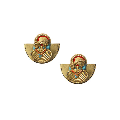 Tribal Dhokra Women' Bohemian Earrings Handmade In Dhokra Art (Brass | 1.4 Inch)