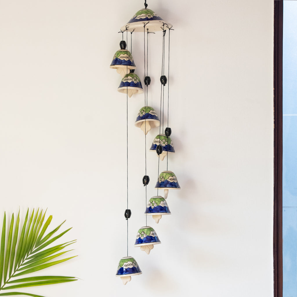 Decorative Hanging Bells Ceramic Wind Chimes for Home Décor