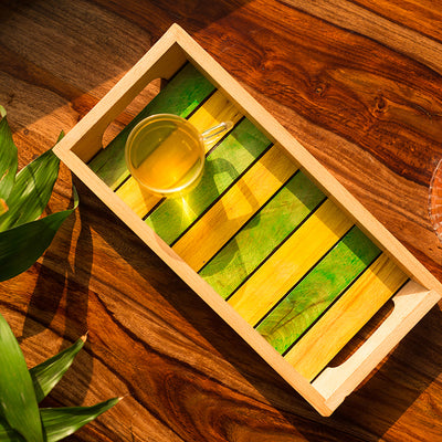 'The Coloured Runner' Handcrafted Wooden Serving Tray