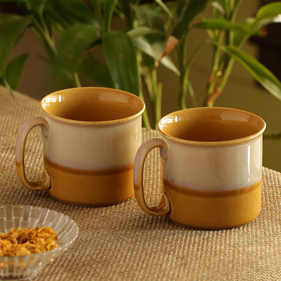 Noodle Mugs Dual Glazed Studio Pottery In Ceramic (Set Of 2)
