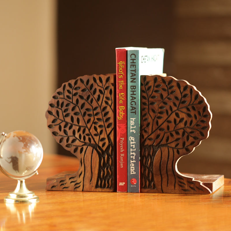 Tree Of Life Book End In Sheesham Wood