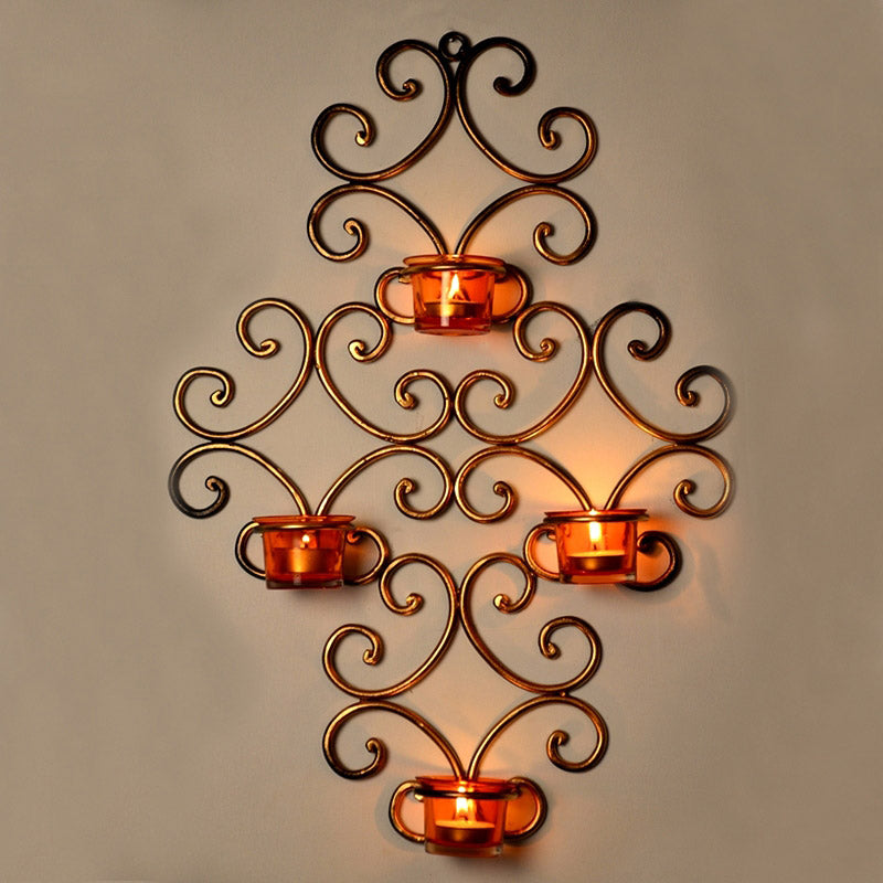 Wall Scone With 4 Tea Lights Holders