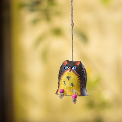 'Owl Shaped' Decorative Hanging In Terracotta