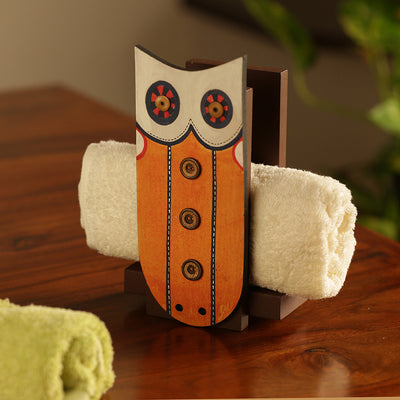 'Owl Motif' Towel Holder (Upto 3 Towels)