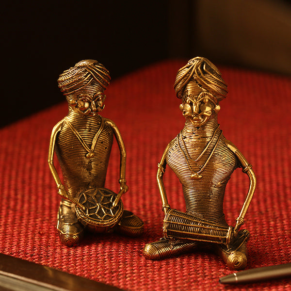 Dhokra Art - Buy Musician Brass Figurine in Dhokra Metal Craft Online in  India – ExclusiveLane